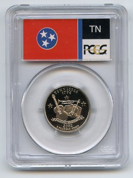 2002 S 25C Clad Tennessee Quarter PCGS PR69DCAM