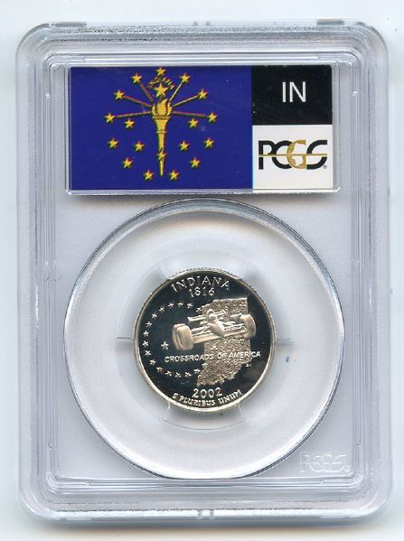 2002 S 25C Silver Indiana Quarter PCGS PR69DCAM