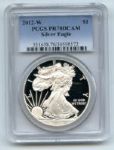 2012 W $1 Proof American Silver Eagle 1oz PCGS PR70DCAM