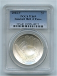 2014 P $1 Baseball Hall of Fame Silver Commemorative Dollar PCGS MS69