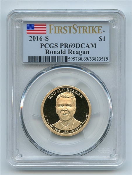 2016 S $1 Ronald Reagan Dollar PCGS PR69DCAM First Strike