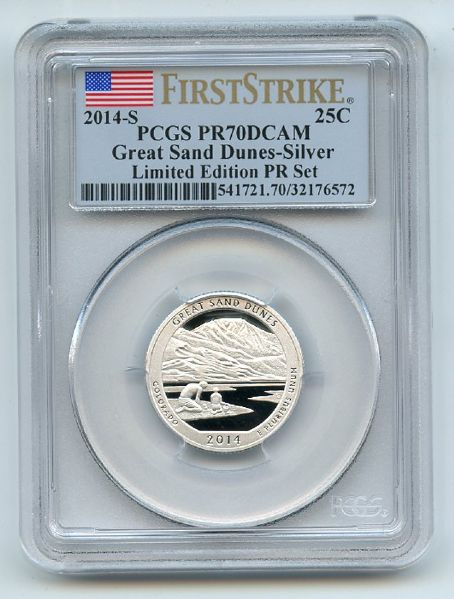 2014 S 25C Silver Great Sand Dunes Quarter Limited Edition PCGS PR70DCAM First Strike
