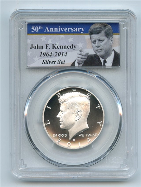 2014 S 50C Enhanced Silver 50th Anniversary Kennedy Half Dollar PCGS MS69PL