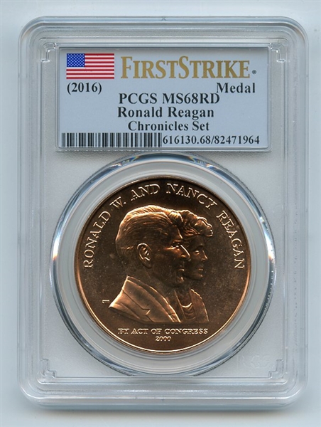 (2016) Ronald Reagan Medal Chronicles Set PCGS MS68 First Strike