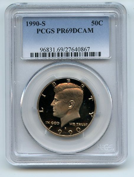 1990 S 50C Kennedy Half Dollar Proof PCGS PR69DCAM