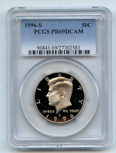 1996 S 50C Kennedy Half Dollar Proof PCGS PR69DCAM