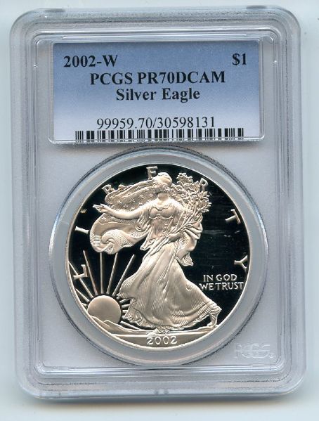 2001 W $1 Proof American Silver Eagle 1oz PCGS PR70DCAM