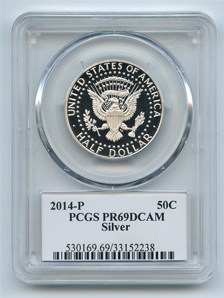 2014 P 50C Silver 50th Anniversary Kennedy Half Dollar PCGS PR69DCAM