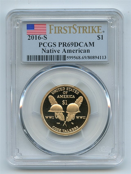 2016 S $1 Sacagawea Dollar PCGS PR69DCAM First Strike