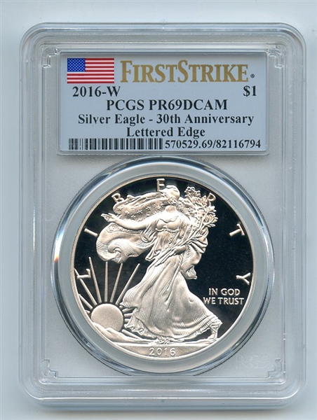 2016 W $1 American Proof Silver Eagle PCGS PR69DCAM First Strike