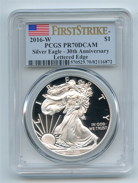 2016 W $1 American Proof Silver Eagle PCGS PR70DCAM First Strike