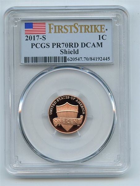2017 S 1C Lincoln Cent PCGS PR70DCAM First Strike