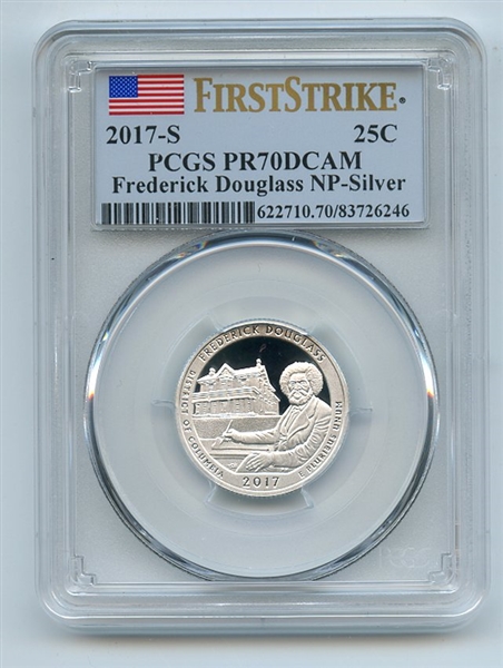 2017 S 25C Silver Frederick Douglass Quarter PCGS PR70DCAM First Strike