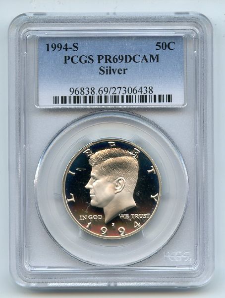 1994 S 50C Silver Kennedy Half Dollar Proof PCGS PR69DCAM