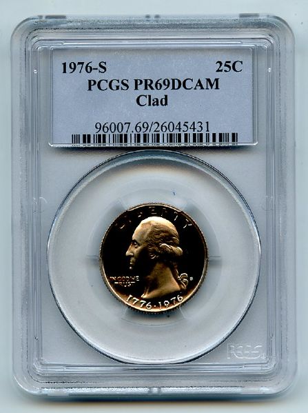 1976 S 25C Washington Quarter Proof PCGS PR69DCAM
