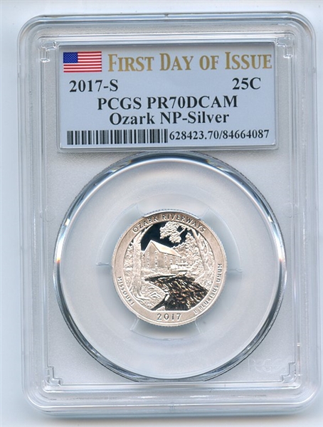 2017 S 25C Silver Ozark Quarter PCGS PR70DCAM First Day of Issue