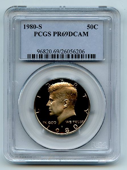1980 S 50C Kennedy Half Dollar Proof PCGS PR69DCAM