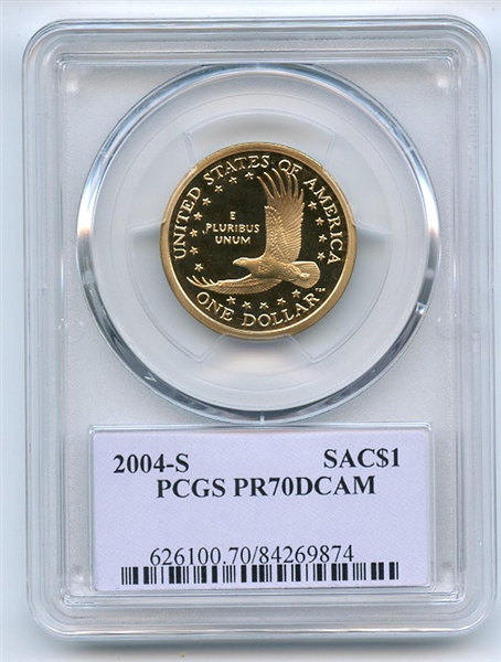 2004 S $1 Sacagawea Dollar PCGS PR70DCAM Thomas Cleveland 