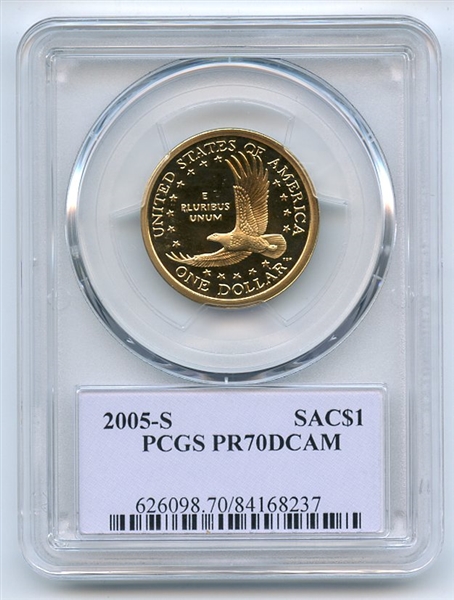 2005 S $1 Sacagawea Dollar PCGS PR70DCAM Thomas Cleveland 