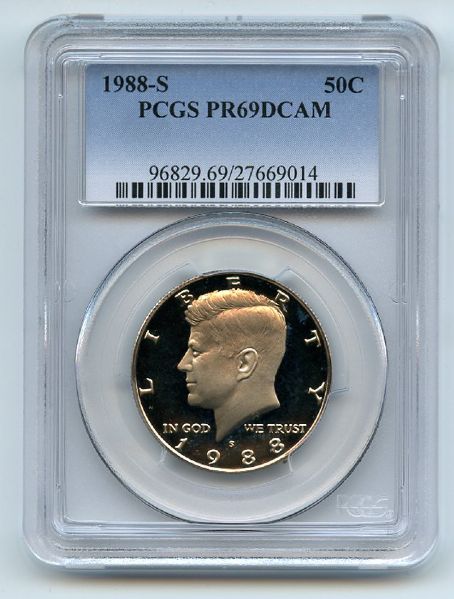 1988 S 50C Kennedy Half Dollar Proof PCGS PR69DCAM