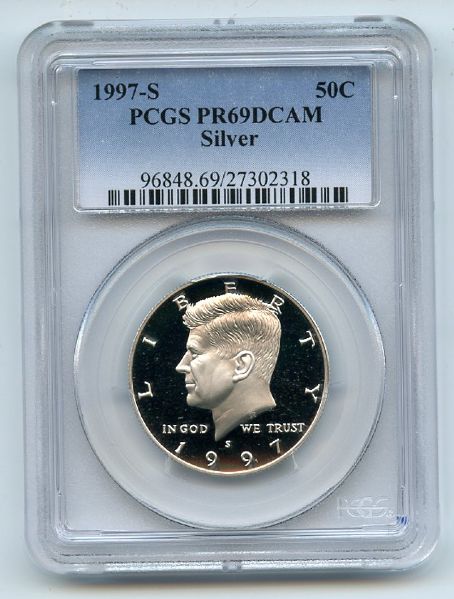 1997 S 50C Silver Kennedy Half Dollar Proof PCGS PR69DCAM
