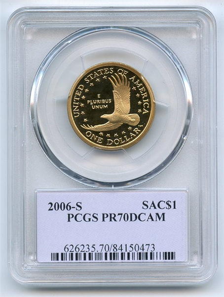 2006 S $1 Sacagawea Dollar PCGS PR70DCAM Thomas Cleveland 