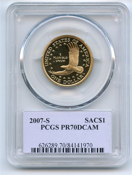 2007 S $1 Sacagawea Dollar PCGS PR70DCAM Thomas Cleveland 