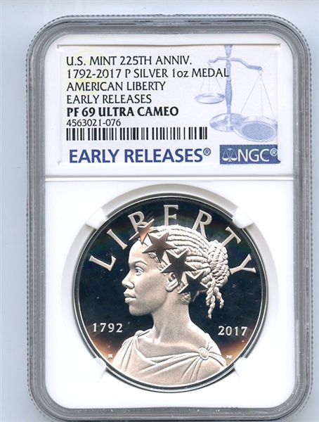 2017 P American Liberty Silver Medal NGC PF69UCAM Early Release