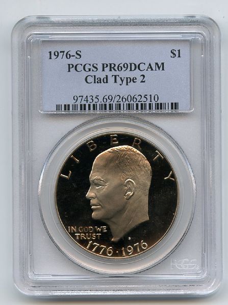 1976 S $1 T2 Ike Eisenhower Dollar Proof PCGS PR69DCAM