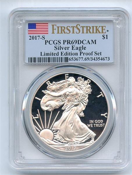2017 S $1 American Silver Eagle PCGS PR69DCAM First Strike Limited Edition
