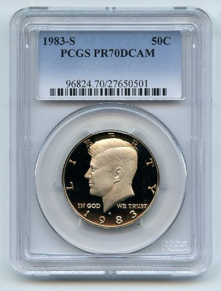 1983 S 50C Kennedy Half Dollar Proof PCGS PR70DCAM