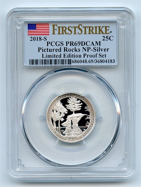 2018 S 25C Silver Pictured Rocks Quarter PCGS PR69DCAM FS Limited Edition