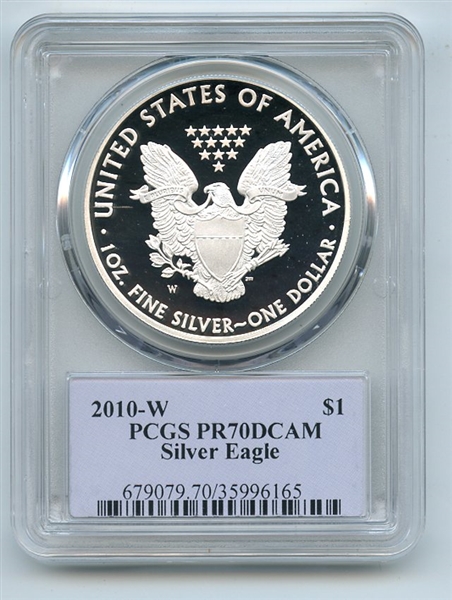 2010 W $1 Proof American Silver Eagle 1oz PCGS PR70DCAM Thomas Cleveland Native