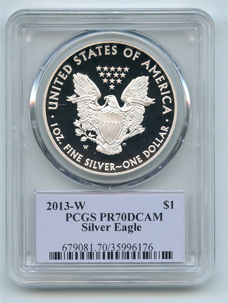 2013 W $1 Proof American Silver Eagle 1oz PCGS PR70DCAM Thomas Cleveland Native