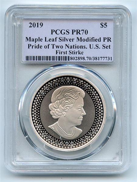2019 $5 Modified Proof Silver Maple Leaf Pride PCGS PR70 Thomas Cleveland Native