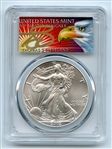 2002 $1 American Silver Eagle Dollar PCGS MS70 Thomas Cleveland Eagle
