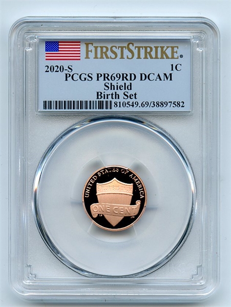 2020 S 1C Lincoln Cent Birth Set PCGS PR69DCAM First Strike