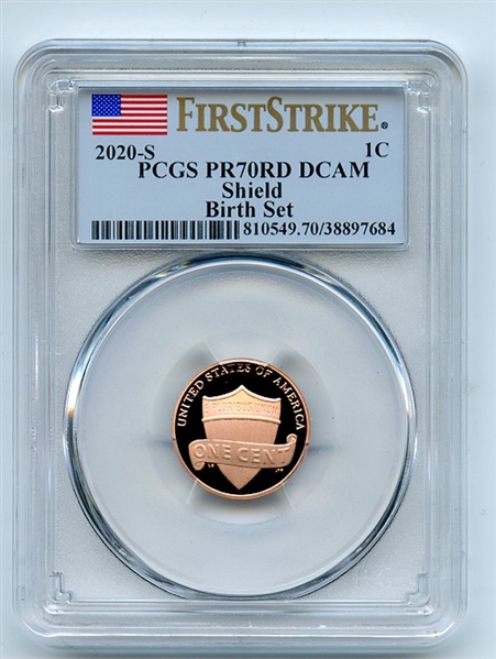 2020 S 1C Lincoln Cent Birth Set PCGS PR70DCAM First Strike