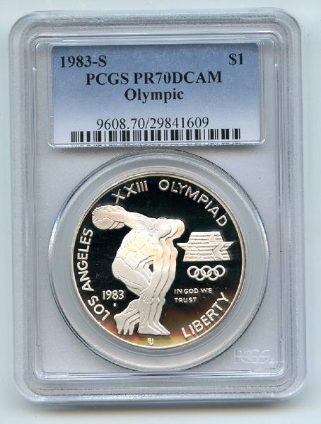 1983 S $1 Olympic Silver Commemorative Dollar PCGS PR70DCAM