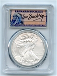 2012 (S) $1 American Silver Eagle 1oz Dollar PCGS MS70 Leonard Buckley