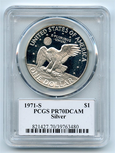 1971 S $1 Silver Ike Eisenhower Dollar Proof PCGS PR70DCAM Fred Haise