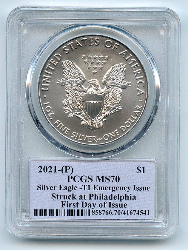 アンティークコイン 2020 (S) $1 American Silver Eagle PCGS MS70
