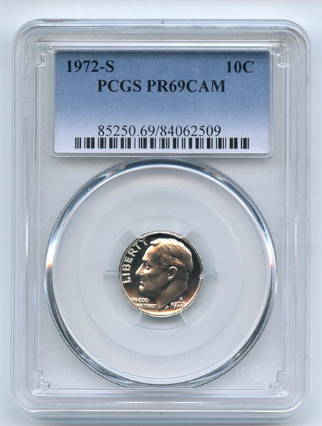 1972 S 10C Roosevelt Dime PCGS PR69CAM