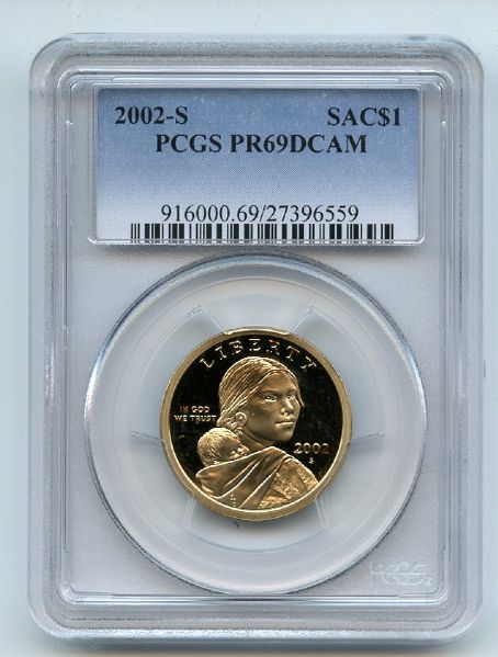 2002 S $1 Sacagawea Dollar PCGS PR69DCAM
