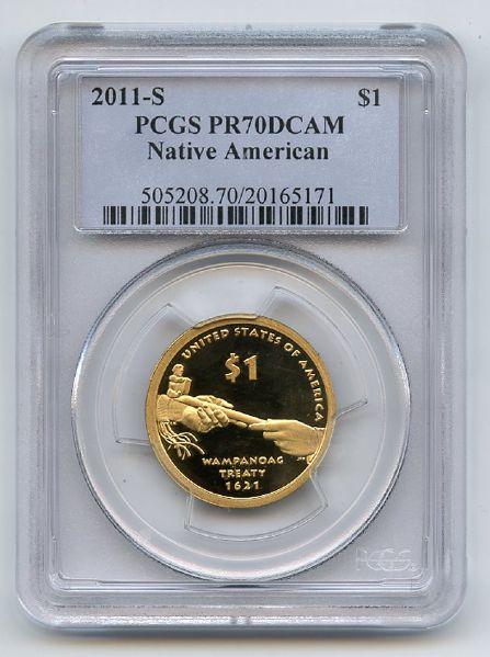 2011 S $1 Sacagawea Dollar PCGS PR70DCAM