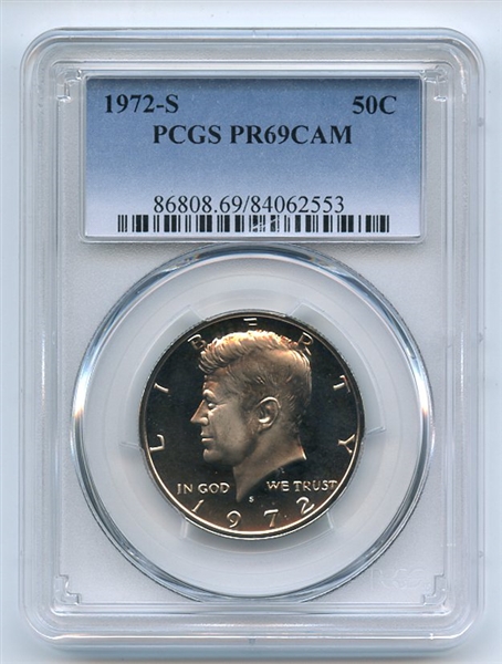 1972 S 50C Kennedy Half Dollar PCGS PR69CAM