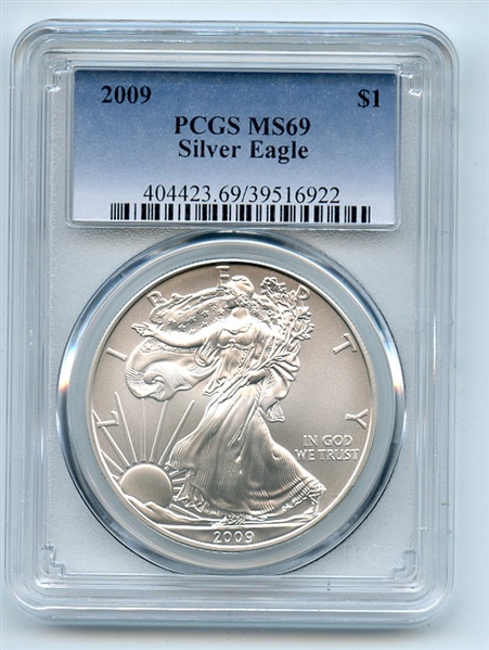 2009 $1 American Silver Eagle Dollar 1oz PCGS MS69
