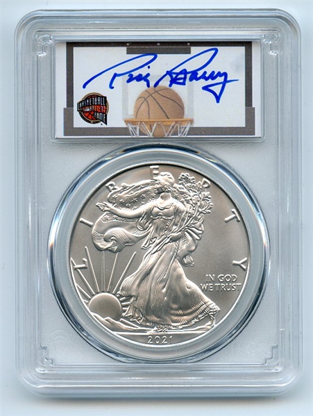 2021 (S) $1 Emergency Issue American Silver Eagle PCGS MS70 FDOI Rick Barry