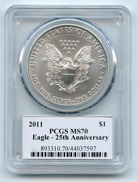 2011 $1 American Silver Eagle 1oz PCGS MS70 Fred Haise