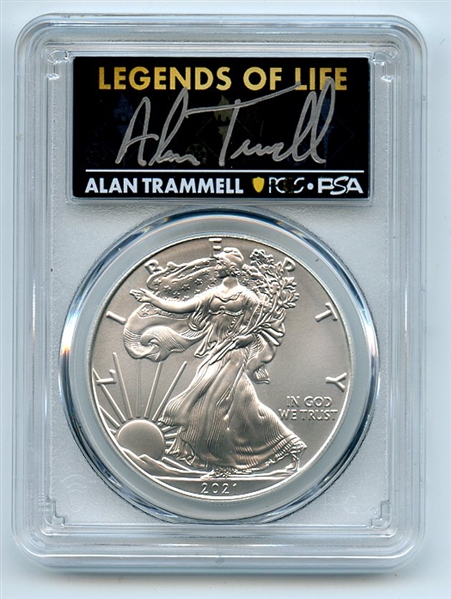 2021 $1 American Silver Eagle Type 1 PCGS PSA MS70 Legends of Life Alan Trammell